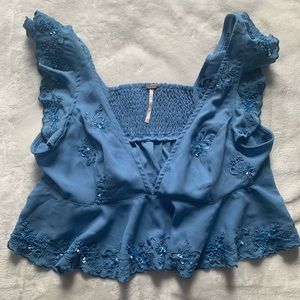 free people neck crop top